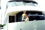 Barb and Justin aboard Tropic Island II