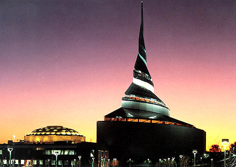 Community of Christ Temple & Auditorium at Sunset