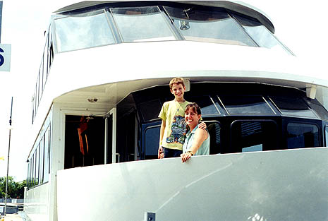 Barb and Justin aboard Tropic Island II