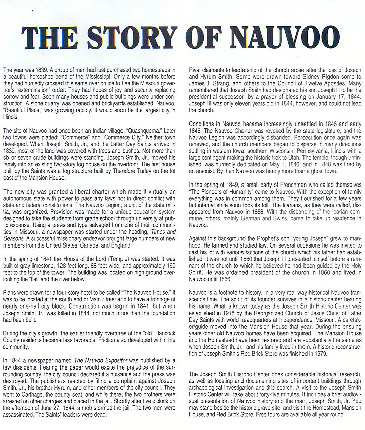 The Nauvoo Story